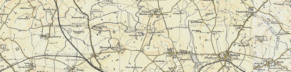 Old map of Stoneton in 1898-1902