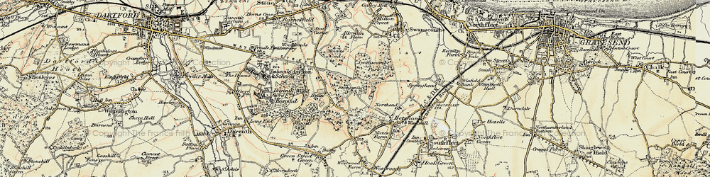 Old map of Stonewood in 1897-1898