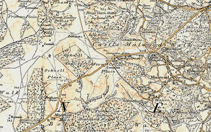 Old map of Withybed Bottom in 1897-1909