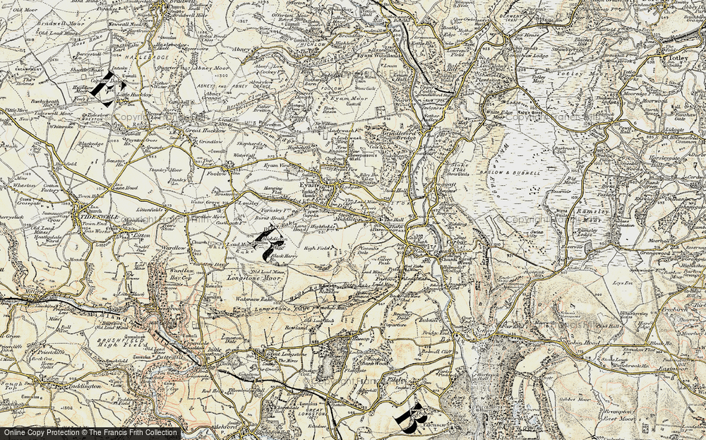 Old Map of Stoney Middleton, 1902-1903 in 1902-1903
