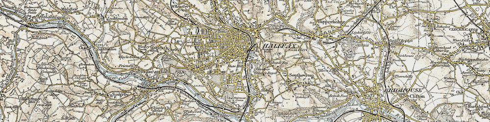 Old map of Stoney Royd in 1903