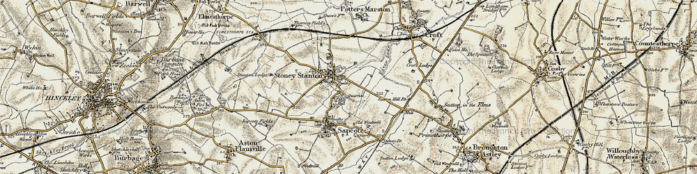 Old map of Stoney Cove in 1901-1903