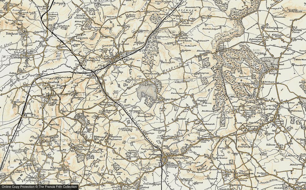 Old Map of Stoney Stoke, 1899 in 1899