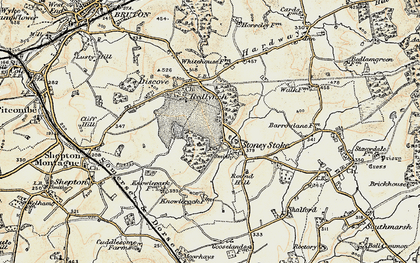 Old map of Stoney Stoke in 1899