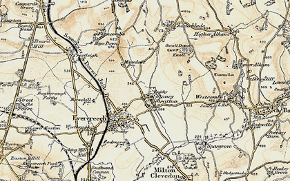 Old map of Stoney Stratton in 1899
