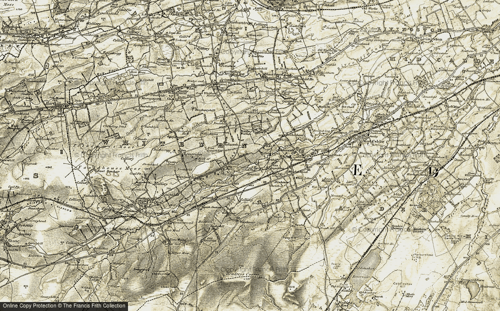 Old Map of Stoneyburn, 1904-1905 in 1904-1905
