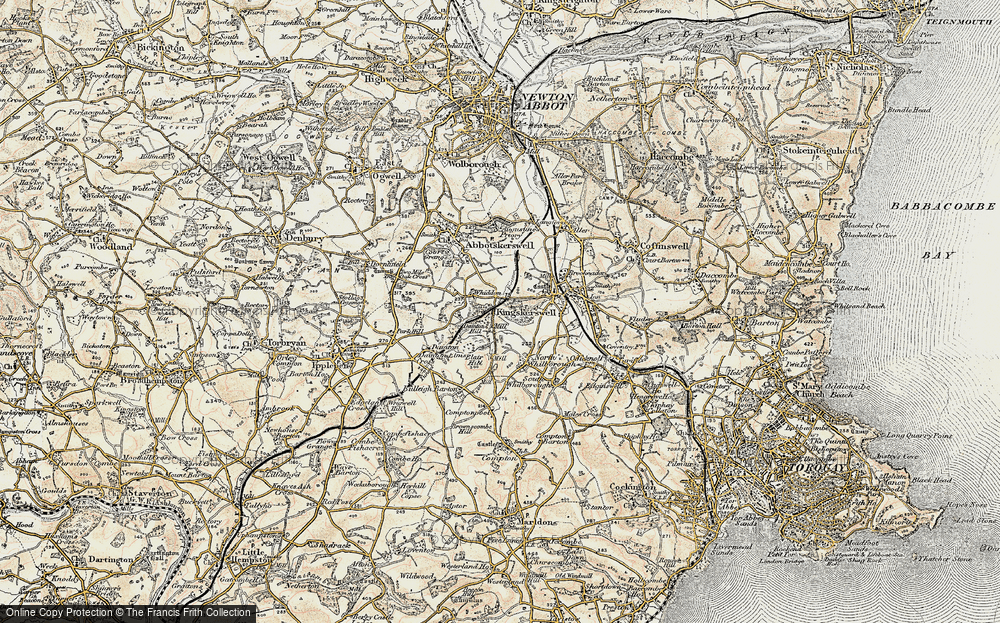 Old Map of Stoneycombe, 1899 in 1899