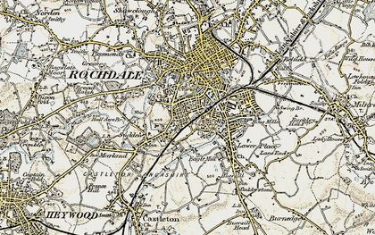 Old map of Stoneyfield in 1903