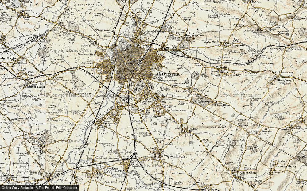 Old Map of Stoneygate, 1901-1903 in 1901-1903