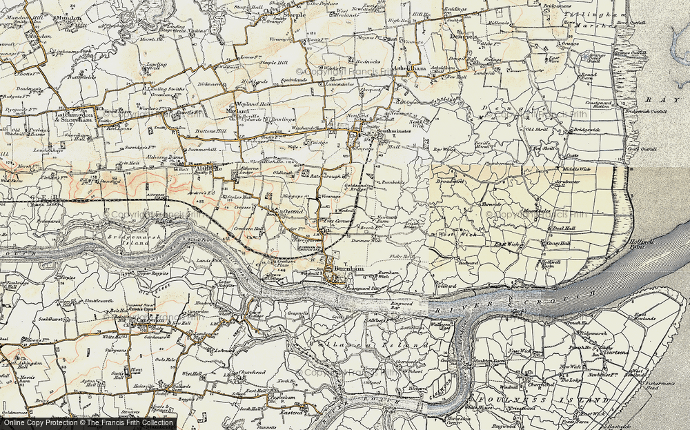Old Map of Stoneyhills, 1898 in 1898