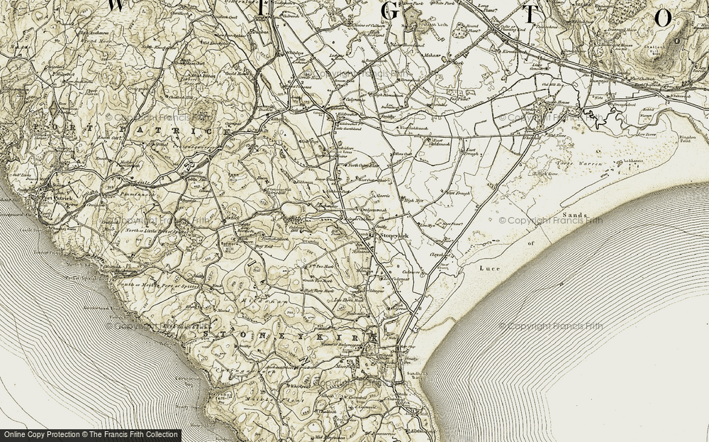Old Map of Historic Map covering Barnchalloch in 1905