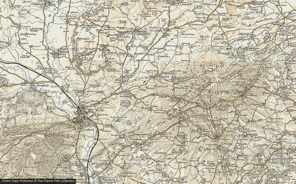 Old Map of Historic Map covering Asbatch in 1901-1902