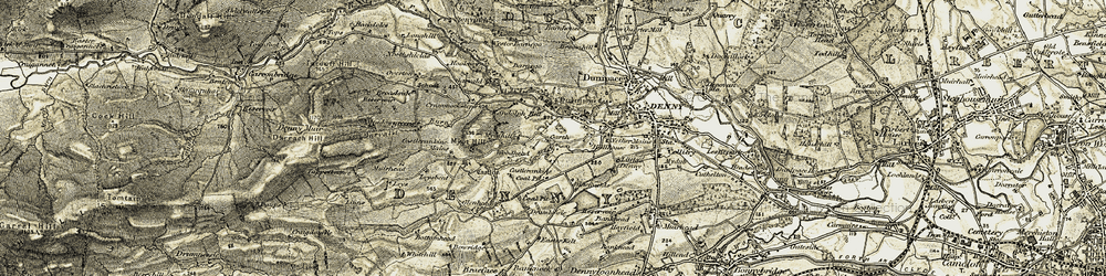 Old map of Stoneywood in 1904-1907