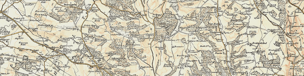 Old map of Balhams Farm Ho in 1897-1898