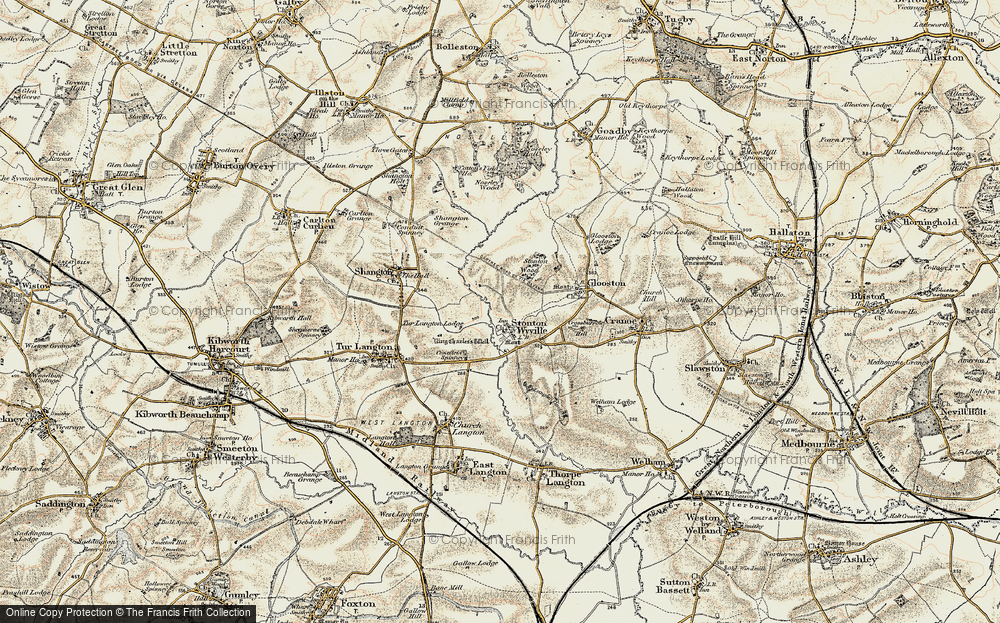 Old Map of Stonton Wyville, 1901-1903 in 1901-1903