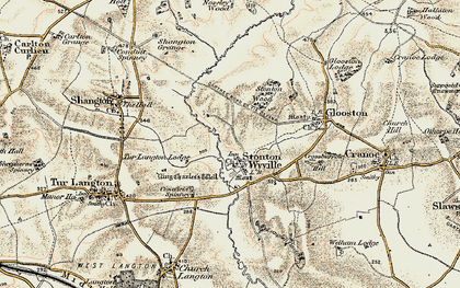 Old map of Stonton Wyville in 1901-1903