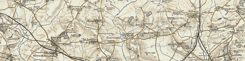 Old map of Stonton Wyville in 1901-1903