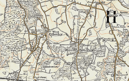 Old map of Stony Batter in 1897-1898