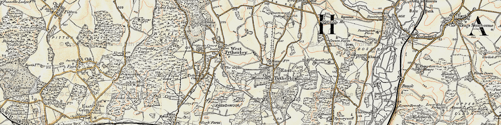 Old map of Stony Batter in 1897-1898