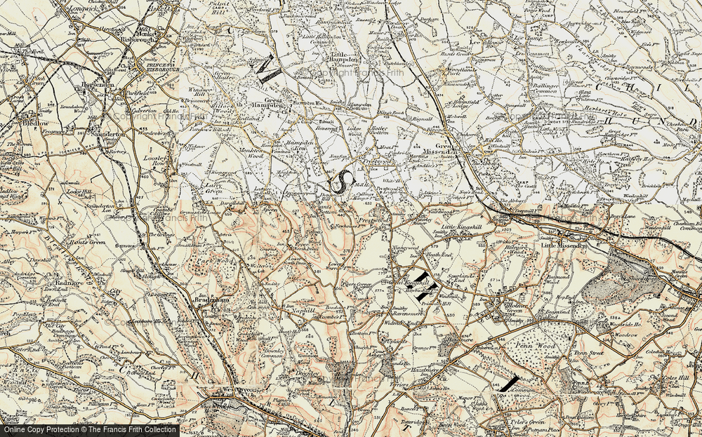 Old Map of Stony Green, 1897-1898 in 1897-1898
