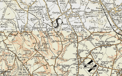 Old map of Stony Green in 1897-1898