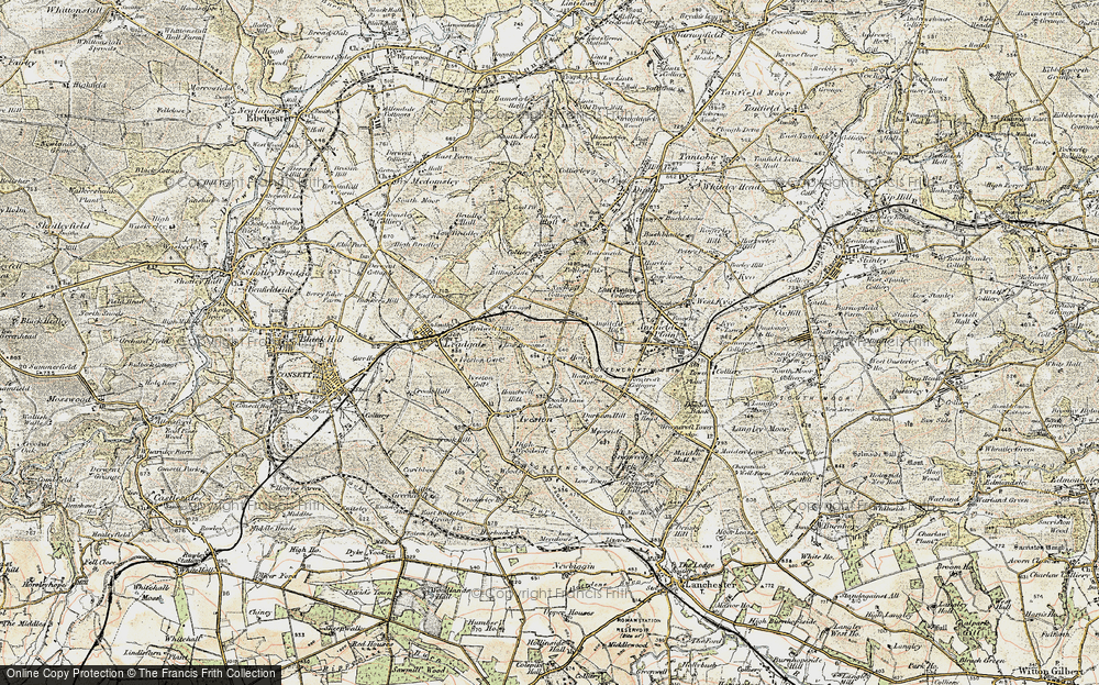 Old Map of Stony Heap, 1901-1904 in 1901-1904