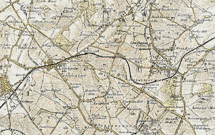 Old map of Stony Heap in 1901-1904