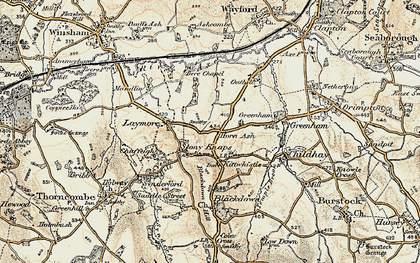 Old map of Stony Knaps in 1898-1899