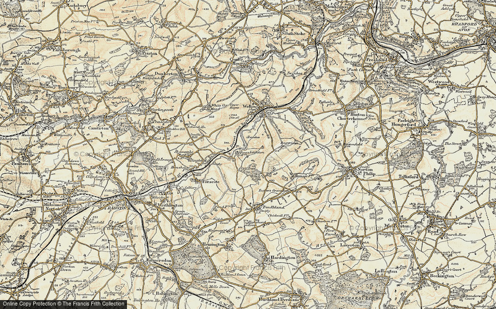 Old Map of Stony Littleton, 1898-1899 in 1898-1899