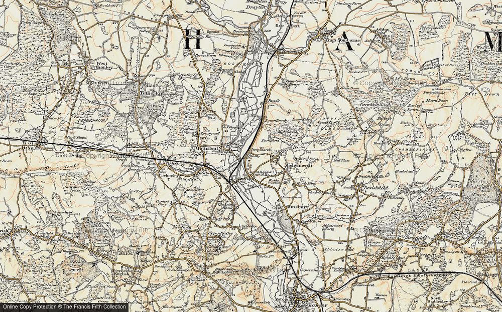 Old Map of Stonymarsh, 1897-1900 in 1897-1900