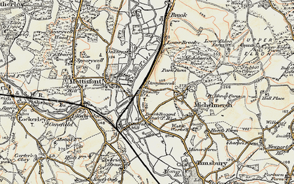 Old map of Stonymarsh in 1897-1900