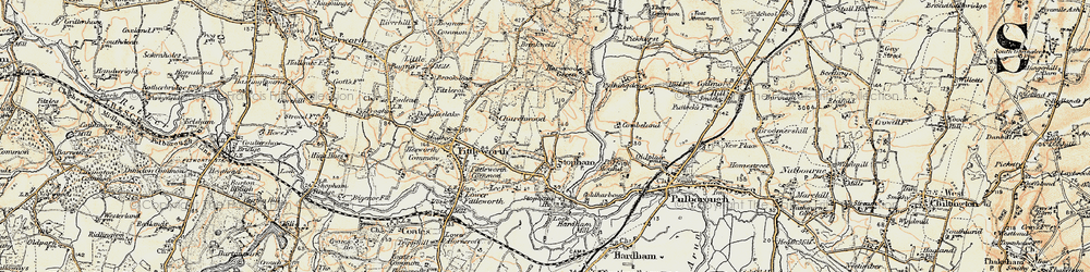 Old map of Stopham Ho in 1897-1900