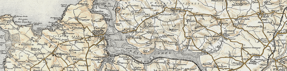 Old map of Stoptide in 1900