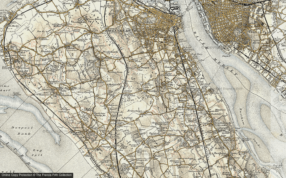 Old Map of Storeton, 1902-1903 in 1902-1903