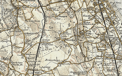 Old map of Storeton in 1902-1903