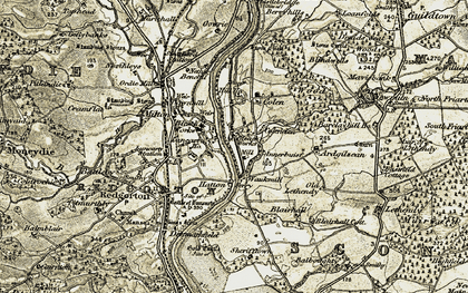 Old map of Stormontfield in 1907-1908