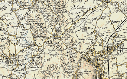 Old map of Whitman's Hill Coppice in 1899-1901