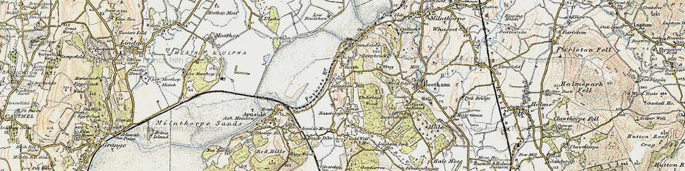 Old map of Storth in 1903-1904