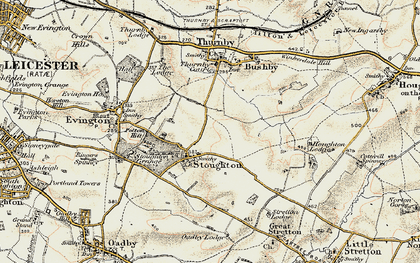 Old map of Stoughton in 1901-1903