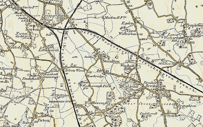 Old map of Stoulton in 1899-1901