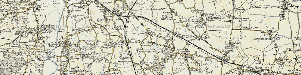 Old map of Stoulton in 1899-1901