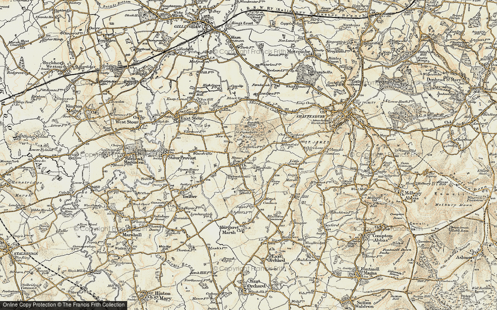 Old Map of Stour Row, 1897-1909 in 1897-1909