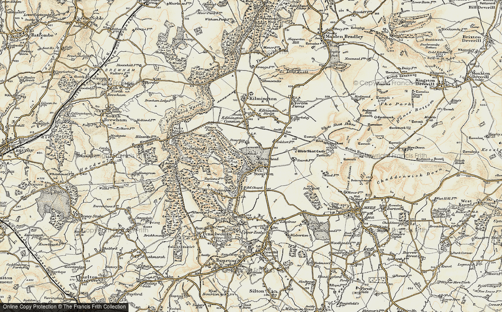 Old Map of Historic Map covering Bonham in 1897-1899