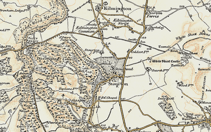Old map of Stourhead in 1897-1899