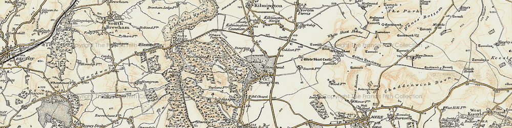 Old map of Stourton in 1897-1899