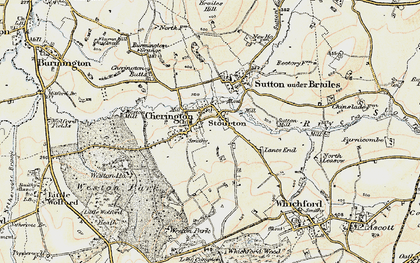 Old map of Stourton in 1899-1901