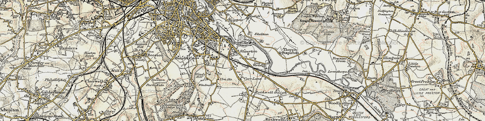 Old map of Stourton in 1903