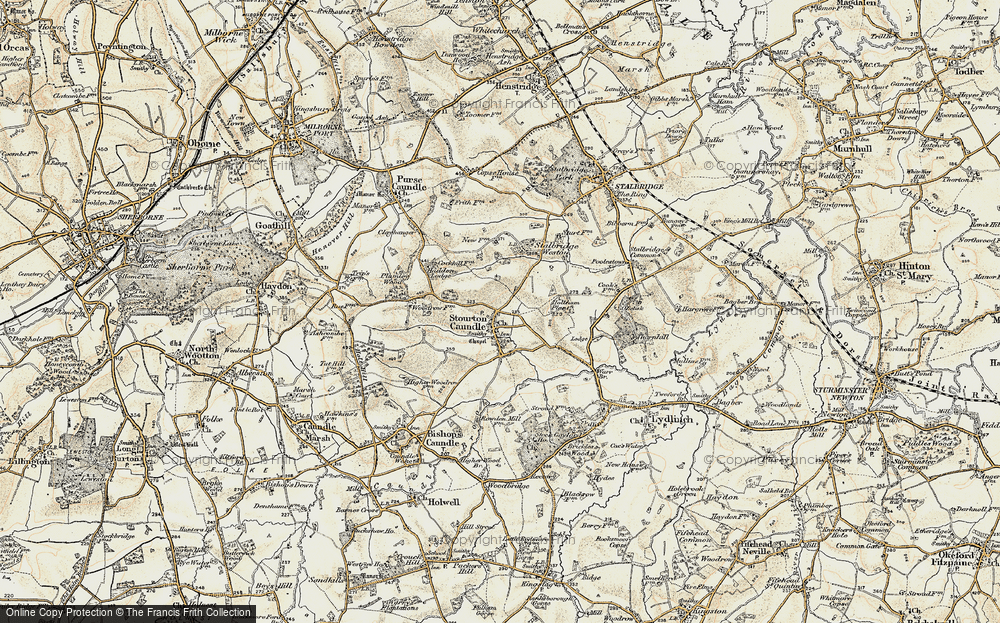 Old Map of Stourton Caundle, 1897-1909 in 1897-1909