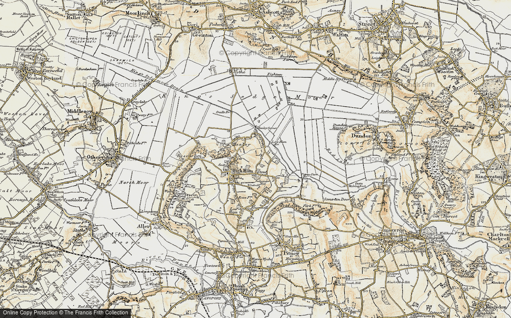 Old Map of Historic Map covering Broadacre in 1898-1900