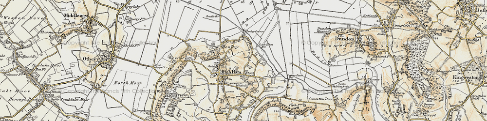 Old map of Broadacre in 1898-1900